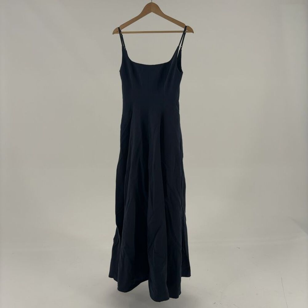 STAUD Navy A-Line Maxi Gown